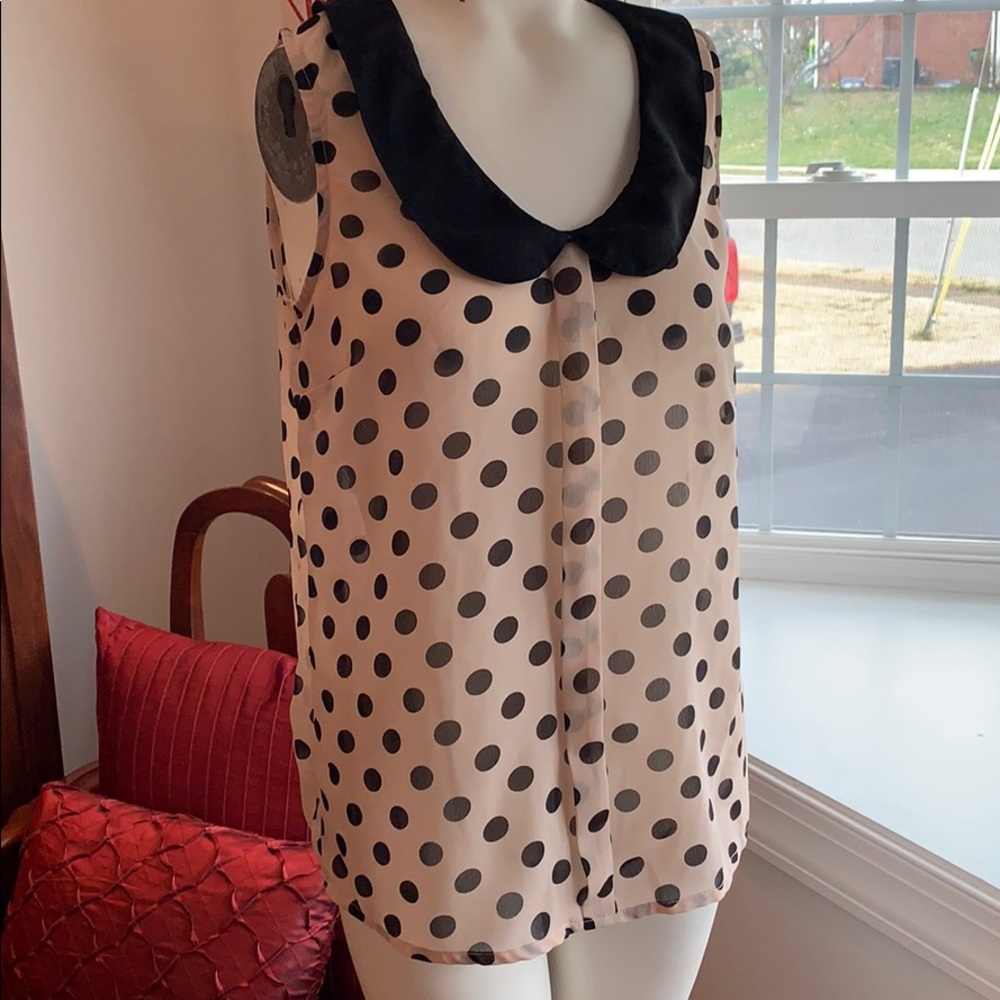 Adorable collared shirt with button back!